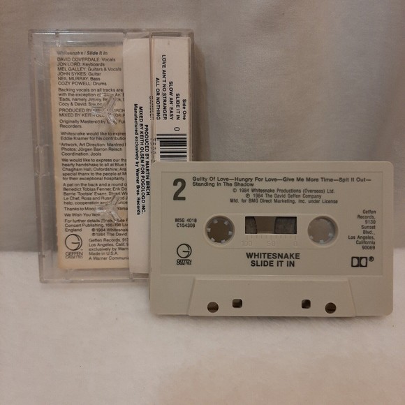 Whitesnake Slide It In Cassette Tape 1984 Metal Heavy Metal RCA Records READ - Picture 2 of 12